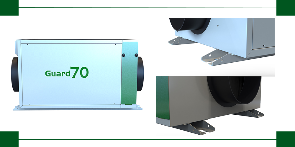 Cuard70 Ceiling Mounted Dehumidifer for Grow Room